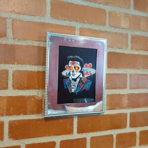 Day of The Dead Elvis Las Vegas Sign Framed Art Print By Neon Nicho